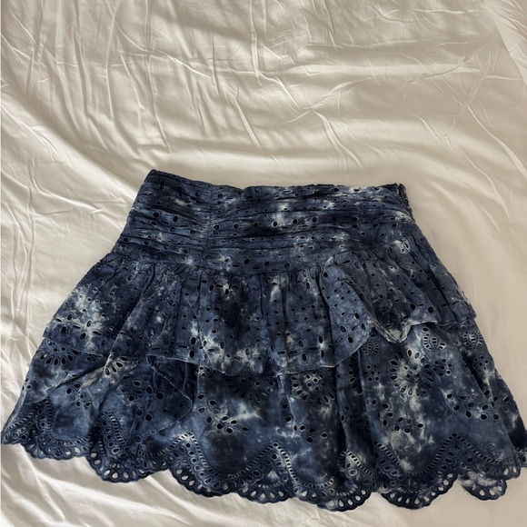 Blue Tie-Dye Eyelet Skirt - Picture 1 of 3